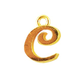 CG-475 18K Gold Overlay Alphabet 'C' Charm Beads Bali Designs Inc
